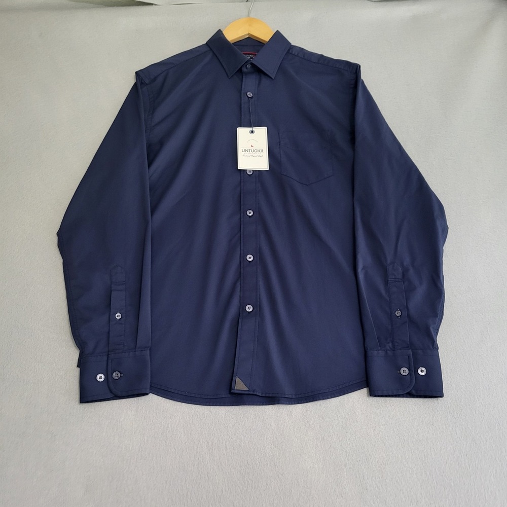 NWT UNTUCKit Gironde Long Sleeve Button Down Performance Shirt Men's Size L
